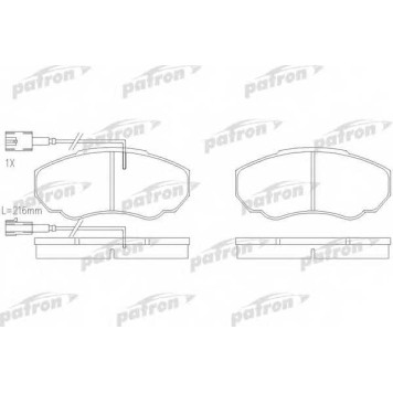 Колодки тормозные дисковые передний для CITROEN JUMPER(230,230L,230P,244,Z#) / FIAT DUCATO(230,230L,244,Z#) / PEUGEOT BOXER(230L,230P,244,Z#,ZCT#) <b>PATRON PBP1478</b>