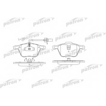 Колодки тормозные дисковые передний для FORD GALAXY(WGR) / VW SHARAN(7M6,7M8,7M9) <b>PATRON PBP1497</b>