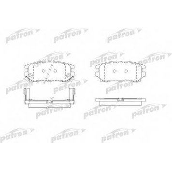 Колодки тормозные дисковые задний для MITSUBISHI LANCER(CJ-CP#), SPACE(N8#W,N9#W) <b>PATRON PBP1507</b>