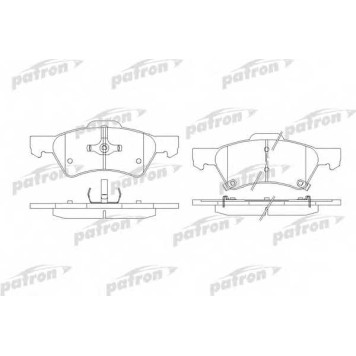 Колодки тормозные дисковые передний для CHRYSLER VOYAGER(RG,RS) <b>PATRON PBP1510</b>