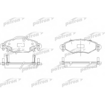 Колодки тормозные дисковые передний для TOYOTA YARIS(NCP1#,NLP1#,SCP1#) <b>PATRON PBP1513</b>