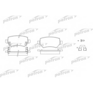 Колодки тормозные дисковые задний для OPEL ASTRA(F07#, F08#, F35#, F48#, F67, F69#, F70, L08, L35, L48, L67, L69), COMBO, MERIVA, ZAFIRA(A05, F75#) <b>PATRON PBP1521</b>
