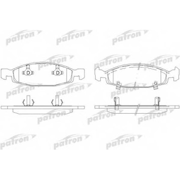 Колодки тормозные дисковые передний для JEEP GRAND CHEROKEE(WG,WJ) <b>PATRON PBP1523</b>