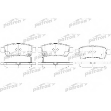 Колодки тормозные дисковые задний для TOYOTA AVENSIS(#ACM2#,#CLM2#), PREVIA(ACR3#,CLR3#,MCR3#) <b>PATRON PBP1530</b>