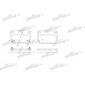 Колодки тормозные дисковые задний для TOYOTA RAV 4(ACA2#,CLA2#,XA2#,ZCA2#) <b>PATRON PBP1531</b>