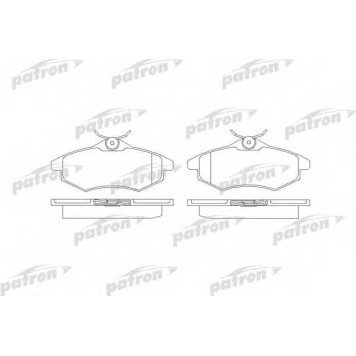 Колодки тормозные дисковые передний для CITROEN C2(JM#), C3(FC#) <b>PATRON PBP1542</b>