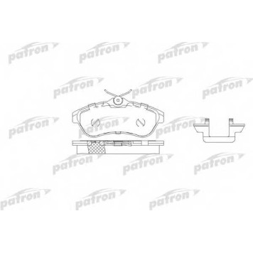 Колодки тормозные дисковые передний для CITROEN C2(JM#), C3(FC#,HB#) <b>PATRON PBP1543</b>