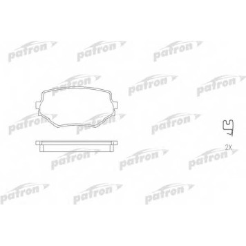 Колодки тормозные дисковые передний для SUZUKI GRAND VITARA(FT), VITARA(ET,TA) <b>PATRON PBP1565</b>
