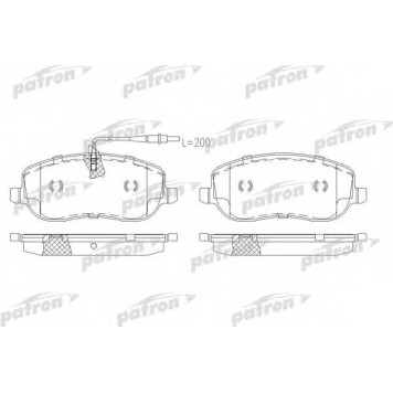 Колодки тормозные дисковые передний для CITROEN C8, JUMPY / FIAT SCUDO, ULYSSE / LANCIA PHEDRA / PEUGEOT 807, EXPERT <b>PATRON PBP1566</b>
