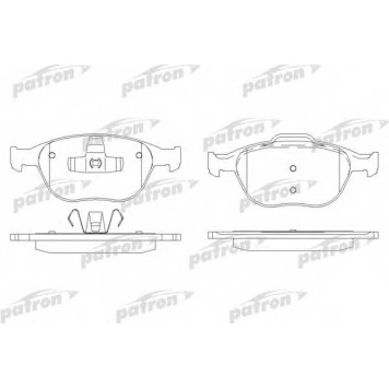 Колодки тормозные дисковые передний для FORD FIESTA(JD#,JH#), FOCUS(DAW,DBW,DNW), TOURNEO CONNECT, TRANSIT CONNECT(P65#,P70#,P80#) <b>PATRON PBP1568</b>
