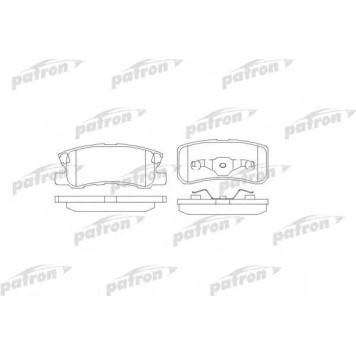 Колодки тормозные дисковые задний для MITSUBISHI GRANDIS(NA#W), OUTLANDER(CW#W), PAJERO(K90, V2#W, V6#W, V7#W, V8#W, V9#W) <b>PATRON PBP1604</b>