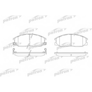 Колодки тормозные дисковые передний для HYUNDAI H-1 Travel, H-1, HIGHWAY, PORTER, SANTA FE, TRAJET, XG / SSANGYONG ACTYON SPORTS, ACTYON, KYRON <b>PATRON PBP1605</b>
