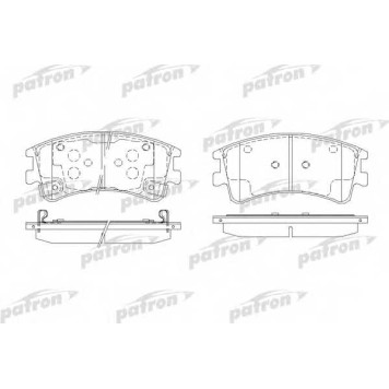 Колодки тормозные дисковые передний для MAZDA 6(GG,GY) <b>PATRON PBP1619</b>