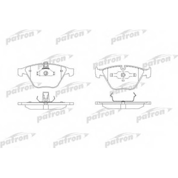 Колодки тормозные дисковые передний для BMW 3(E90,E91,E92,E93), 5(E60,E61), 6(E63,E64), 7(E65,E66,E67) <b>PATRON PBP1628</b>