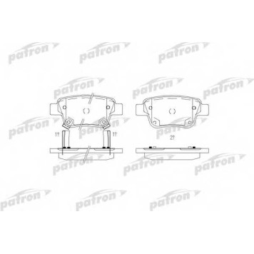 Колодки тормозные дисковые задний для TOYOTA AVENSIS(#T22#,T25,T25#), COROLLA(R1#,ZER#,ZZE12#) <b>PATRON PBP1649</b>