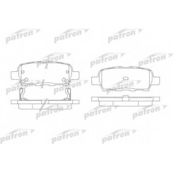 Колодки тормозные дисковые задний для INFINITI FX / NISSAN MURANO(Z50), QASHQAI(J10,JJ10), TIIDA(C11X), X-TRAIL(T30,T31) / RENAULT KOLEOS(HY#) <b>PATRON PBP1693</b>