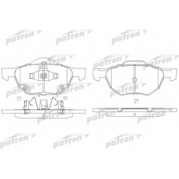 Колодки тормозные дисковые передний для HONDA ACCORD(CL,CM) <b>PATRON PBP1704</b>