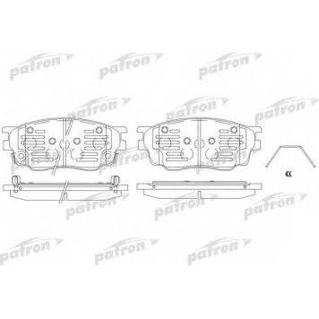 Колодки тормозные дисковые передний для MAZDA 6(GG) <b>PATRON PBP1707</b>