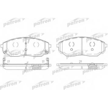 Колодки тормозные дисковые передний для KIA SORENTO(JC) <b>PATRON PBP1735</b>