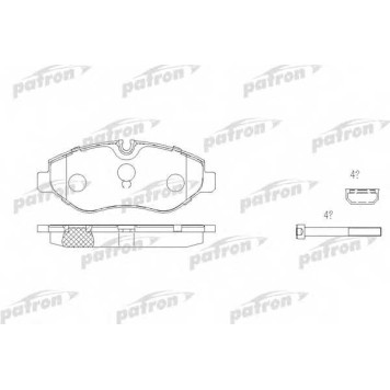 Колодки тормозные дисковые передний для MERCEDES SPRINTER(906), VIANO(W639), VITO(W639) / VW CRAFTER(2E#,2F#) <b>PATRON PBP1778</b>