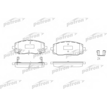Колодки тормозные дисковые передний для HYUNDAI i10(PA) / KIA PICANTO(BA) <b>PATRON PBP1783</b>