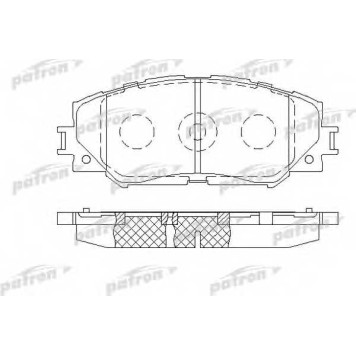 Колодки тормозные дисковые передний для TOYOTA AURIS(ADE15#, NDE15#, NRE15#, ZRE15#, ZZE15#), RAV 4(ACA3#, ACE#, ALA3#, GSA3#, ZSA3#) <b>PATRON PBP1891</b>