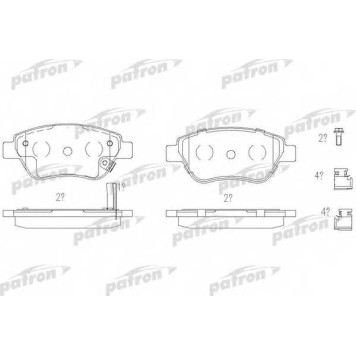 Колодки тормозные дисковые передний для OPEL CORSA <b>PATRON PBP1920</b>