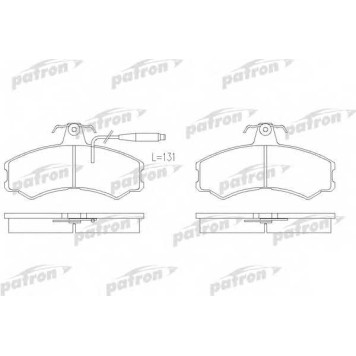 Колодки тормозные дисковые передний для CITROEN C25(280#,290#), C35 / FIAT DUCATO(280,290), TALENTO(290) / PEUGEOT J5(280L,280P,290L,290P) <b>PATRON PBP287</b>