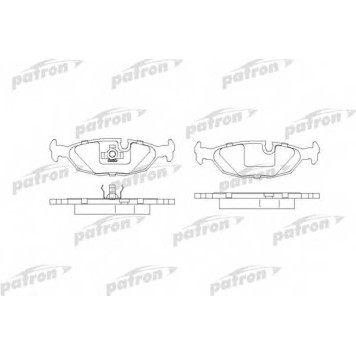 Колодки тормозные дисковые задний для BMW 3(E30), 5(E28), 6(E24), 7(E23) <b>PATRON PBP296</b>