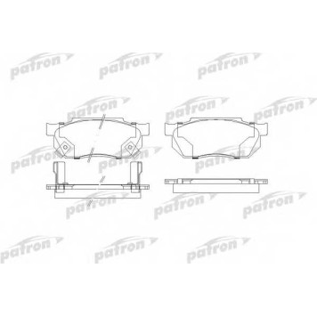 Колодки тормозные дисковые передний для HONDA ACCORD(AC, AD), CIVIC(AG, AH, AJ, AK, AL, AM, AU, EC, ED, EE, EG), CRX(AF, AS), INTEGRA(DA), PRELUDE(AB) <b>PATRON PBP300</b>