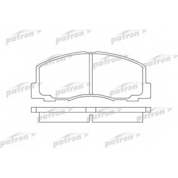 Колодки тормозные дисковые передний для MITSUBISHI COLT, CORDIA, ECLIPSE, GALANT, LANCER F, LANCER, SPACE, TREDIA <b>PATRON PBP368</b>
