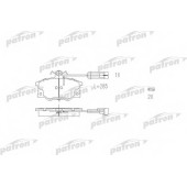 Колодки тормозные дисковые передний для FIAT 132, ARGENTA, BARCHETTA, PANDA, PUNTO, REGATA, RITMO, TEMPRA S.W., TEMPRA, TIPO, UNO / LANCIA DEDRA, DELTA, PRISMA, Y, Y10 <b>PATRON PBP370</b>