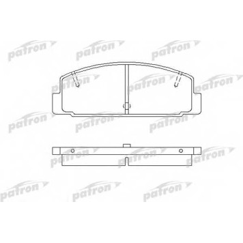 Колодки тормозные дисковые задний для MAZDA 323 F(BJ), 626(GF,GW), FAMILIA(BJ), PREMACY(CP), RX 7(FC) <b>PATRON PBP372</b>