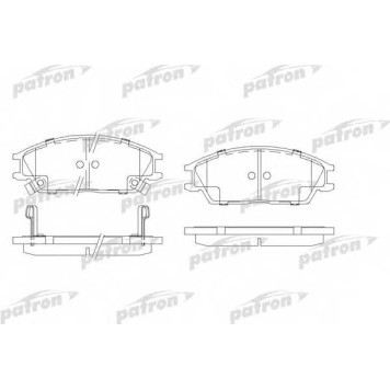 Колодки тормозные дисковые передний для HONDA ACCORD(AC,AD) / HYUNDAI ACCENT(X-3), LANTRA(J-1), PONY / EXCEL(X-2), PONY(X-2), S(SLC), STELLAR(F31#,SF2#) <b>PATRON PBP435</b>