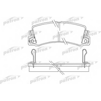 Колодки тормозные дисковые задний для LEXUS ES, RX / TOYOTA AVENSIS, CAMRY, CARINA E, CARINA, CELICA, COROLLA FX <b>PATRON PBP478</b>