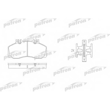 Колодки тормозные дисковые для MERCEDES SPRINTER(905), T2/LN1 <b>PATRON PBP501</b>