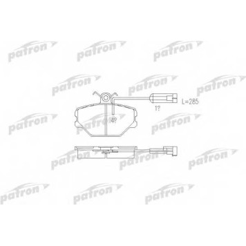 Колодки тормозные дисковые передний для FIAT TEMPRA S.W.(159), TEMPRA(159), TIPO(160) / LANCIA DEDRA(835) <b>PATRON PBP524</b>
