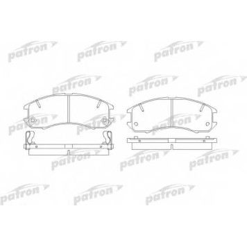 Колодки тормозные дисковые передний для MAZDA 626(GD,GE,GV) <b>PATRON PBP576</b>
