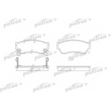 Колодки тормозные дисковые передний для SUBARU JUSTY(JMA,MS) / SUZUKI ALTO(HA11,HA12,HA23), SWIFT(AA,AH,AJ,EA,MA,SF413) <b>PATRON PBP588</b>