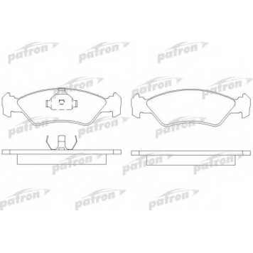Колодки тормозные дисковые передний для FORD FIESTA(F3L,F5L,FVD,GFJ) <b>PATRON PBP589</b>