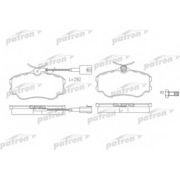 Колодки тормозные дисковые передний для FIAT CROMA(154) / LANCIA THEMA(834) <b>PATRON PBP595</b>