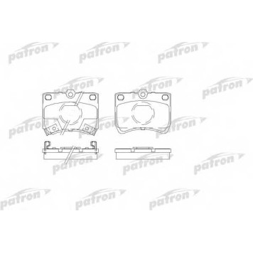 Колодки тормозные дисковые передний для KIA PRIDE(DA) / MAZDA 121(DA) <b>PATRON PBP597</b>