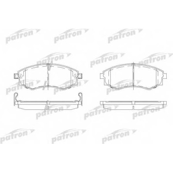 Колодки тормозные дисковые передний для HYUNDAI COUPE, LANTRA, SONATA / KIA JOICE / NISSAN 200 SX, PRAIRIE, PRIMERA / SSANGYONG KORANDO, MUSSO SPORTS, MUSSO, REXTON <b>PATRON PBP600</b>