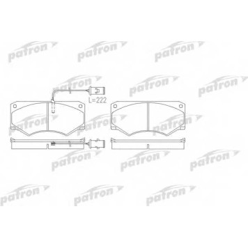 Колодки тормозные дисковые передний <b>PATRON PBP709</b>