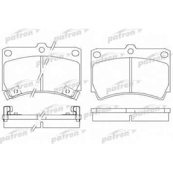 Колодки тормозные дисковые передний для KIA RIO(DC,DC#) / MAZDA 121(DB), 323 P(BA), 323(BF,BG,BW), DEMIO(DW), FAMILIA(BA,BG), MX-3(EC) <b>PATRON PBP715</b>