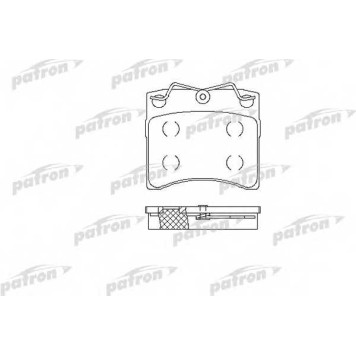 Колодки тормозные дисковые передний для VW TRANSPORTER(70XA, 70XB, 70XC, 70XD, 7DB, 7DK, 7DW) <b>PATRON PBP722</b>