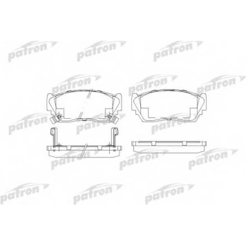 Колодки тормозные дисковые передний для NISSAN 100 NX(B13), PULSAR(N14), SUNNY(N14) <b>PATRON PBP763</b>
