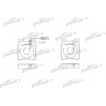 Колодки тормозные дисковые задний для CHRYSLER CROSSFIRE / MERCEDES , C, CLK, E, S, SL, SLK <b>PATRON PBP799</b>