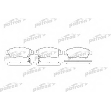 Колодки тормозные дисковые передний для TOYOTA CAMRY, CARINA E, CELICA, COROLLA, PICNIC, RAV 4 <b>PATRON PBP867</b>