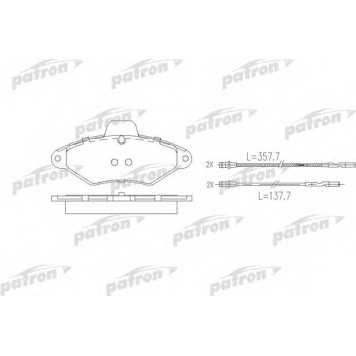 Колодки тормозные дисковые передний для CITROEN XANTIA(X1,X2) <b>PATRON PBP874</b>